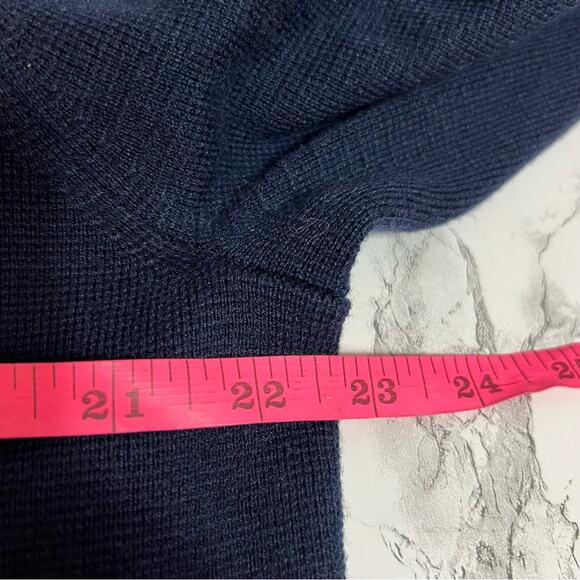 J. Crew 365 Juliette collarless sweater blazer navy Sz L - Picture 8 of 9